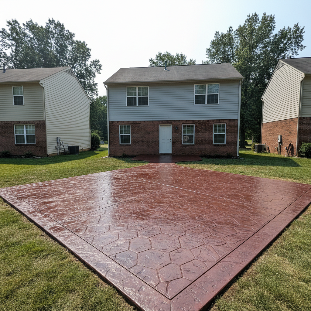 Exposed Aggregate Concrete completed by Titan Concrete in Clarksburg, MD