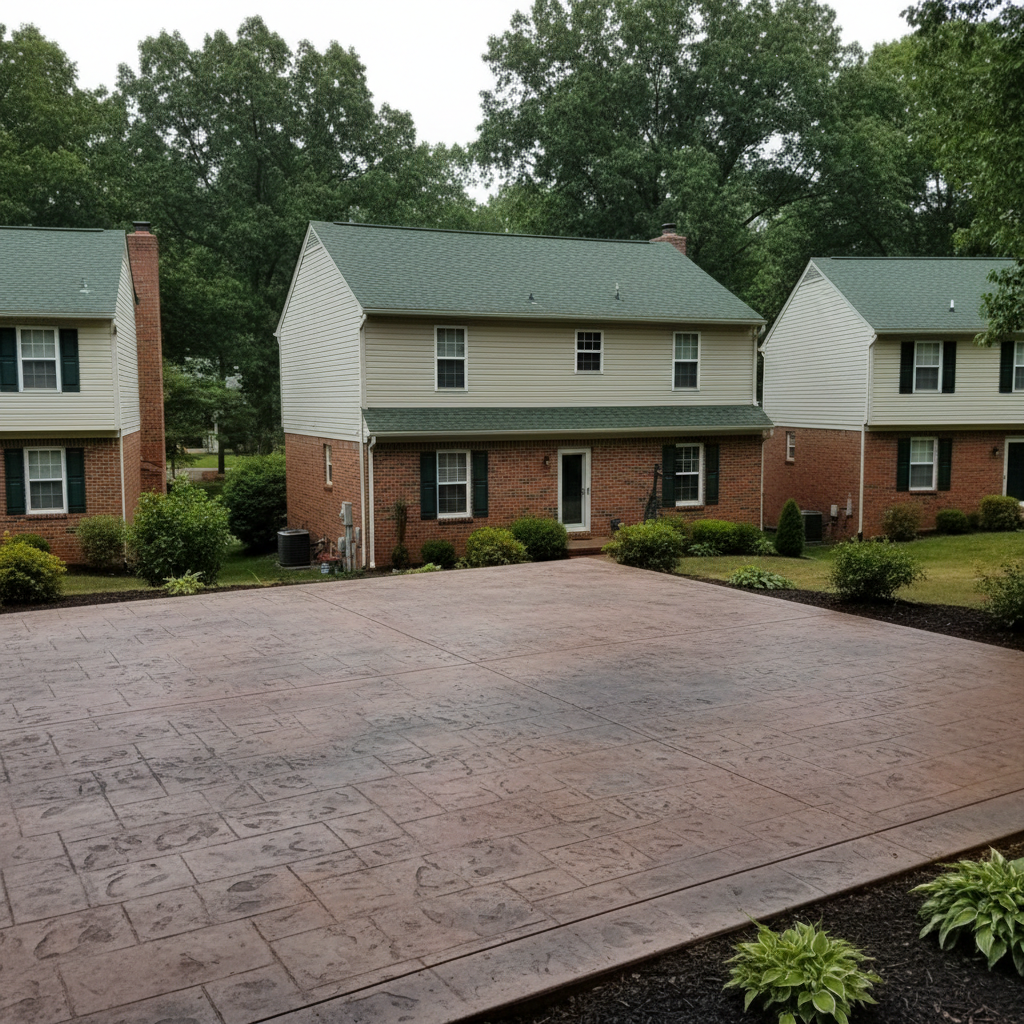 Exposed Aggregate Concrete completed by Titan Concrete in Olney, MD